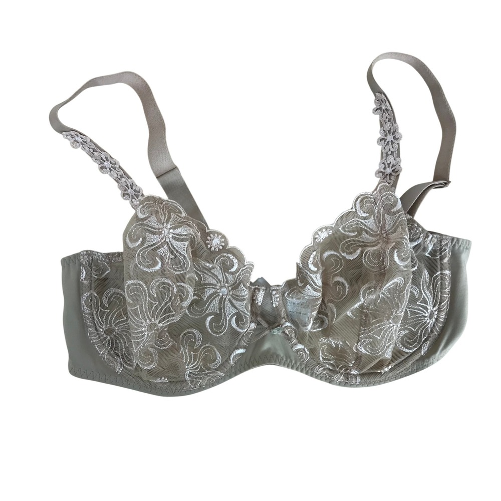 Simone Perele Revelation 12R334 Embroidered Full Coverage Bra Taupe 34E